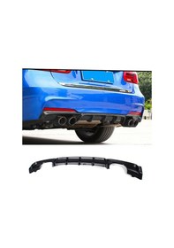 Resim Bmw F30 3 Serisi M Technic Difüzör Difizör Plastik Parlak Siyah Sağ Sol Çift Arka-bodykit-ek-karlık 