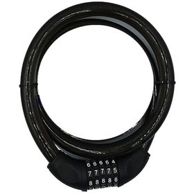 Resim Motosiklet Bisiklet İçin 20mmx120cm Siyah 5 Şifreli Güvenlik Sabitleme Kilidi 
