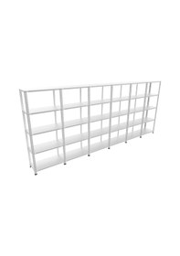 Resim Raf Burada 5 Katlı 6'lı Galvaniz Çelik Raf - Depo, Arşiv, Kiler, Dosya, Market Rafı-43x75 cm-250 cm-0.70 mm 
