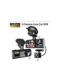 Resim 3 Kanal Araba Dvr Hd 1080p 3 Lensli Araç İçi Kameraüç Yönlü Kamera Dvr Araç Kamera 