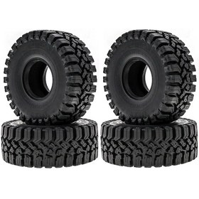 Resim Geekyou 1:10 Rc Araçlar İçin Çift Desenli Lastik - Scx10, Tamiya Cc01 Uyumlu, 120mm Çap, 4 Adet 