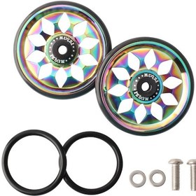 Resim Yifomall Brompton Katlanır Bisiklet İçin Dayanıklı Alüminyum Tekerlek Tutucu - 2 Parça, Kolay Montaj 