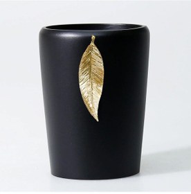 Resim Leaf Sıvı Sabunluk Siyah Altın 