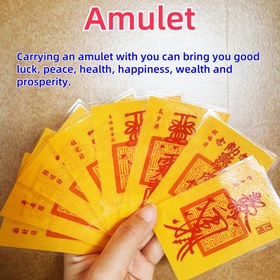 Resim Geleneksel Çin Feng Shui Amuleti - Zenginlik, Barış, Mutluluk, Refah, Güven ve İyi Şans için Şanslı Şar - İnci Kırmızı ve Altın Tasarım - Papir Materyal ile - Sizi Taşıyacak Mükemmel 