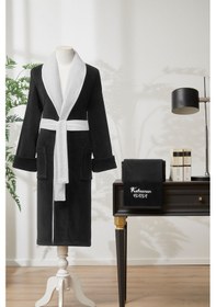 Resim Özdilek Kahraman Baba Nakışlı Kadife Erkek Bornoz Seti 479842 