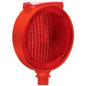 Resim İleri Trafik Solar Yuvarlak Çift Taraflı Flaşör (Kırmızı) 