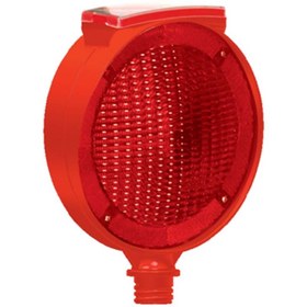 Resim İleri Trafik Solar Yuvarlak Çift Taraflı Flaşör (Kırmızı) 