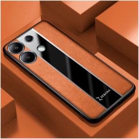 Resim Zebana Xiaomi Redmi Note 13 Pro 4G Uyumlu Kılıf Zebana Premium Deri Kılıf Kahverengi 