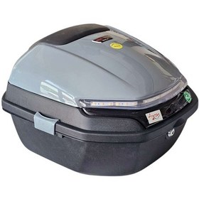 Resim Motosiklet Arka Çanta 33 Litre Gri Stop Işıklı Sinyalli-2166 