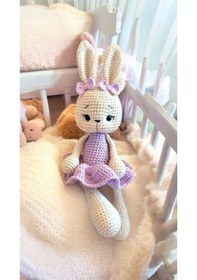 Resim Amigurumi Oyuncak Tavşan Lena Lila 