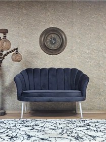 Resim İkili İstiridye Beyaz Boyalı Sivriltme Ayak Çay Seti Koltuk Tekli Çok Renkli 