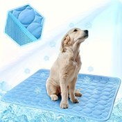 Resim Köpekler için Soğutma Pedi - Buzlu Kaygan Nefes Alabilen Polyester Kumaş, Hafif ve Kolay Temizlenebilir, Tüm Köpek Boyutları İçin Elektriksiz Isı Rahatlatıcı (Küçükten Büyük Irklara kadar), Köpek Soğutma Matı 