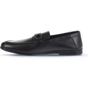 Resim Bueno Shoes Siyah Deri Erkek Loafer 21ma413 