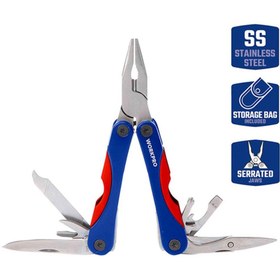 Resim Workpro WP382017 12 IN 1 Çok Fonksiyonlu Profesyonel Mini Pense Seti + Taşıma Kılıfı 