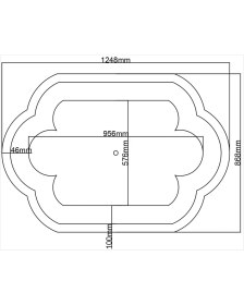 Resim Motifpiyer Lamba Tavan Göbeği DC-44-Dikdörtgen-125 cm x 86 cm 