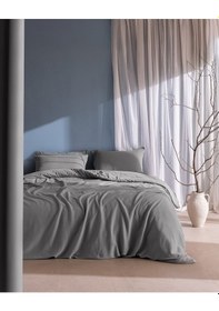 Resim Madame Coco Marly Tek Kişilik %100 Pamuk Penye Lastikli Nevresim Takımı - Gri 8684427198940 Gri 