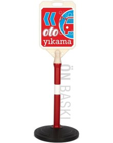 Resim Oto Yıkama V2 Yönlendirme Ve Bariyer Uyarı Dubası 