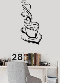 Resim Ogec Worx Kahve Ve Kalp Köşesi Aşk Dolu Duvar özel yeni sticker Yapıştırma (SUDAN VE NEMDEN ETKİLENMEZ) 