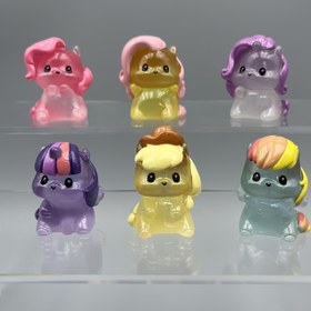 Resim 3 adet My Little Pony Figür Seti, El Yapımı Karikatür Heykeller, Karanlıkta Parlayan, Plastik Koleksiyonlar, Piller Gerektirmez, Ev ve Ofis Dekoru İçin İdeal, Hediye İçin İdeal 