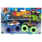 Resim Hot Wheels Monster Trucks Güçlü İkili 1:64 Arabalar Piran-Ahhh ve Haul Y'all JCC78 