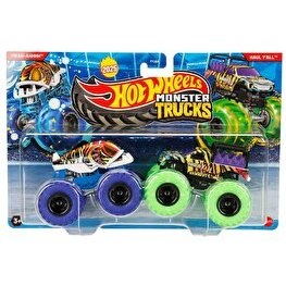 Resim Hot Wheels Monster Trucks Güçlü İkili 1:64 Arabalar Piran-Ahhh ve Haul Y'all JCC78 