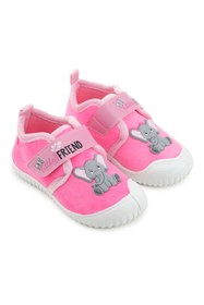 Resim Gezer Kız Çocuk Kışlık Tek Cırt Cırtlı Ayarlanabilir Rahat Taban Ev, Bahçe, Okul, Kreş Panduf Ayakkabı 