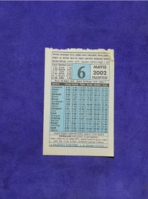 Resim 6 Mayıs 2002 Takvim Yaprağı - Nostalji Koleksiyonluk Takvim Yaprağı A 