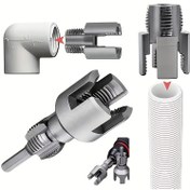 Resim 1 Adet 2'si-1 Arada Entegre Boru Diş Açıcı - İç ve Dış Dişler için Çift Fonksiyonlu Kesici, Dayanıklı Metal Yapı ile Standart Dişler, Hızlı ve Hassas Tesisat Tamir Aleti, Diş Onarım Aracı 
