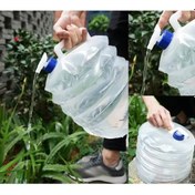 Resim Gaman Katlanırsu Bidonu 5 Litre Katlanabilir Musluklu Su Bidonu Şeffaf 