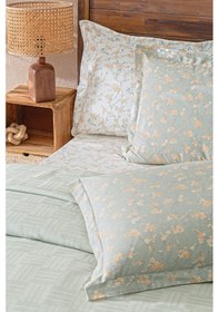 Resim Puffy Elois Tek Kişilik Bambu Pike Takımı - Adaçayı 