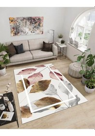 Resim Dijidekor Işıltı Koleksiyonu Model264 Süngerli Dijital Baskılı Saçaksız Mutfak Halısı Yolluk 