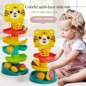 Resim 1 Kayar Toplu Basketbol Oyuncağı - Yuvarlanan Toplar ve Parkur Dahil, Serbest Montajlı, Dayanıklı ABS Malzeme, Canlı Renkler, Yutmayı Önleyen Güvenli Küçük Renkli Toplar, Çocukların Beyin Gelişimini & Spor Becerilerini Teşvik Eder, Eğlenceli Eğitim Oyuncak | Mükemmel Tatil ve Doğum Günü Hediyesi 