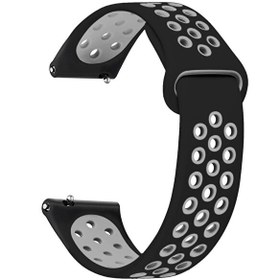 Resim Microsonic Amazfit Pace 2 Stratos Rainbow Gently Band Kordon Siyah Gri 