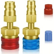 Resim Wangxi 1 Bilgisayar R1234yf Adaptör R1234yfden R134aya Hızlı Bağlantı Kiti Yüksek Düşük Taraflı Dönüştürme Seti Ac Şarj Sistemi Hortumu Uyumlu 