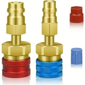 Resim Wangxi 1 Bilgisayar R1234yf Adaptör R1234yfden R134aya Hızlı Bağlantı Kiti Yüksek Düşük Taraflı Dönüştürme Seti Ac Şarj Sistemi Hortumu Uyumlu 