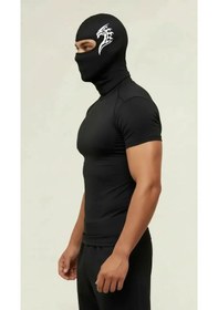 Resim Premium Reflektörlü Siyah Kar Maskesi Model 19 Balaklava Balaclava Motorsiklet Scooter Bisiklet Spor Diğer 
