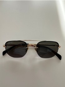 Resim shop Füme Cam Nilör Güneş Gözlüğü – Gold Metal Çerçeve | Unisex Şık Tasarım 