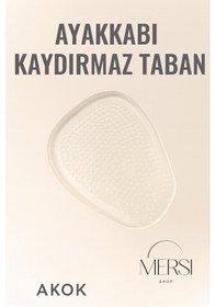Resim Mersi Shop Şeffaf Silikon Kaydırmaz Topuklu Ayakkabı Tabanlığı Konforlu Yumuşak Jel Ped 17gr Şeffaf 