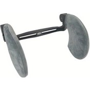 Resim Xuweiwei Gri Araba Yan Uyku Yastığı Flanel Başlık Ayarlanabilir U Şekilli Hafıza Köpük Boyun Yastığı Sırt Destekli 