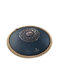 Resim Meinl Sonic Energy Ostd2nbe Octave Steel Floral Design D Amara 16" Tongue Drum Navy Blue 