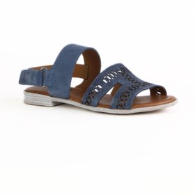 Resim Bueno Shoes Mavi Koyu Alf Süet Kadın Düz Sandalet 01we2304 
