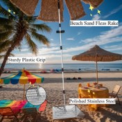 Resim 134.62x40.64x17.78 cm Paslanmaz Çelik Plaj Kum Kürek - Dayanıklı, Parlatı Metal Spiral Kürek Kum ve Kabuk Temizliği İçin, Açık Hava Kullanımı İçin Uygun, Plaj Araçları Aksesuarları | Ergonomik Tasarım | Sağlam Metal Kürek 