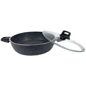 Resim Eda ZK-021 Zetra 22 cm Granit Basık Tencere Gri 