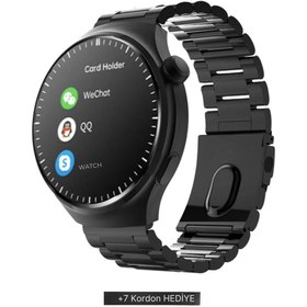 Resim TEKNO Yeni Klasik Erkek Spor Akıllı Saat Son Sürüm Android İos Uyumlu Sesli görüşme,gps,nfc,bluetooth 8-9 