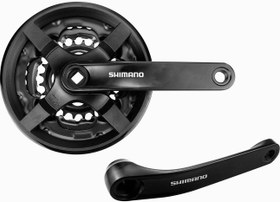 Resim Shimano FC-TY301 170mm 42T 6-7-8V 3lü Aynakol Kapaklı Siyah* 