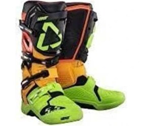Resim Leatt 5.5 Flex Lock Motosiklet Bot Cıtrus Renkli Su Geçirmez Koruma ve Konfor 