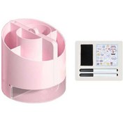 Resim Pazly Beyaz, Pembe, Siyah Kalemlik Seti 12x12x13cm - Silinebilir Kalemler & Çıkartma Pembe İçerir Pembe 