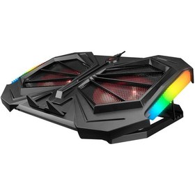 Resim Rampage AD-RC11 Spider 15" - 17" RGB Çift Fanlı Yükseklik Ayarlı Notebook Soğutucu 