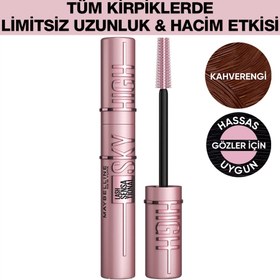 Resim Maybelline New York Lash Sensational Sky High Kahverengi Maskara - Gratis 
