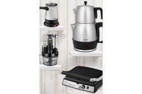 Resim Goldmaster Hürrem Elektrikli Mutfak Çeyiz Seti 4 Lü Evlilik Paketi Inox 